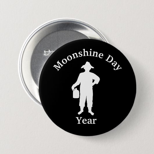 Silhouette für Schwarzweißmoonshiner Button (Vorne & Hinten)
