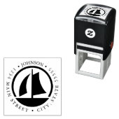 Silhouette für Segelboote Permastempel (Beispiel)