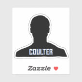 Silhouette für Sport Player Aufkleber (Blatt)