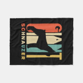 Silhouette für Stilschnauzer Fleecedecke (Vorderseite (Horizontal))