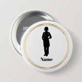 Silhouette für weibliche Ärzte Schaltfläche #2 Button (Vorne & Hinten)