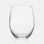 Silhouette für weibliche Golfspieler Personalisier Weinglas Ohne Stiel (Links)