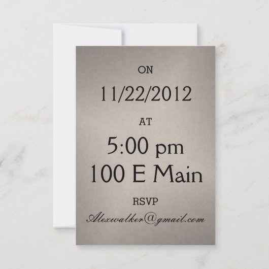 Silhouette Gay Grooms mit Regenbogenherz Einladung (Rückseite)