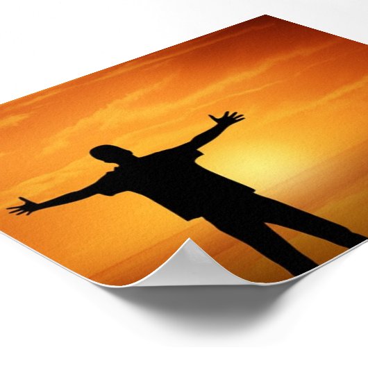 Silhouette gegen die Sonne Poster (Ecke)