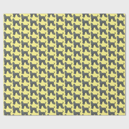 Silhouette-Gelb-Hund Geschenkpapier (Flach)