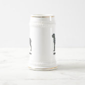 Silhouette Gelb und Schwarz Bierglas (Mittel)