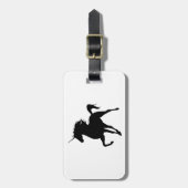 Silhouette-Gepäckmarke Black Unicorn Gepäckanhänger (Vorderseite vertikal)