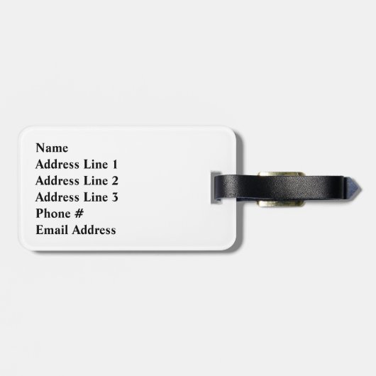 Silhouette Gepäckstück Gepäckanhänger (Rückseite horizontal)