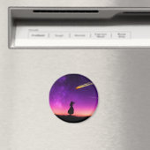 Silhouette Girl beobachtet Meteorabsturz auf der E Magnet (In Situ (Geschirrspüler))