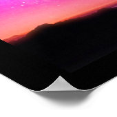 Silhouette Girl beobachtet Meteorabsturz auf der E Poster (Ecke)