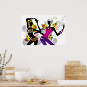 Silhouette Girls Poster (Küche)