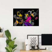 Silhouette Girls Poster (Heimbüro)