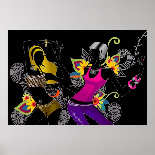 Silhouette Girls Poster (Vorne)