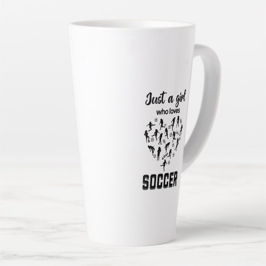 Silhouette Girls spielen Fußball Milchtasse (Rechte Ecke)