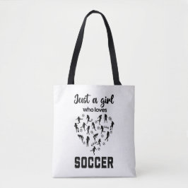 Silhouette Girls spielen Fußball Tasche
