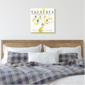 Silhouette Gold Floral Tree Vier-Generation-Foto Leinwanddruck (Insitu (Schlafzimmer))