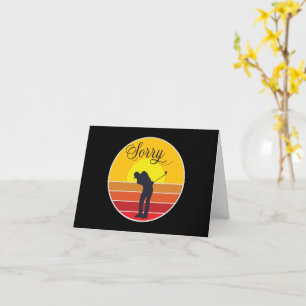 Silhouette Golfer  Golfen Beileid tut mir leid Karte