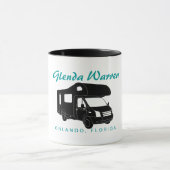 Silhouette-Grafik der Klassen-C Motorhome Tasse (Zentrum)