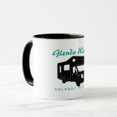 Silhouette-Grafik der Klassen-C Motorhome Tasse (Vorderseite Links)