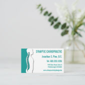 Silhouette-Grafik-Office-Stunden-Chiropraktor Visitenkarte (Stehend Vorderseite)