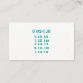 Silhouette-Grafik-Office-Stunden-Chiropraktor Visitenkarte (Rückseite)