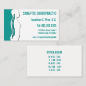 Silhouette-Grafik-Office-Stunden-Chiropraktor Visitenkarte (Vorne/Hinten)