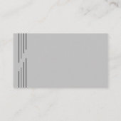 Silhouette Grau Golf Instructor Visitenkarte (Rückseite)