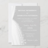 Silhouette Gray Wedding Einladung (Vorderseite)