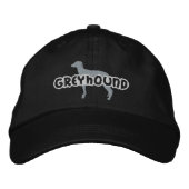 Silhouette Greyhound bestickter Hut (Vorderseite)