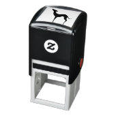 Silhouette Greyhound Whippet Dog Elegant Permastempel (Produkt)