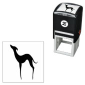 Silhouette Greyhound Whippet Dog Elegant Permastempel (Beispiel)