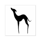 Silhouette Greyhound Whippet Dog Elegant Permastempel (Design)