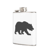 Silhouette Grizzly Bär-Choose background Flachmann (Links)