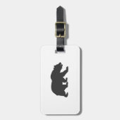 Silhouette Grizzly Bär-Choose background Gepäckanhänger (Vorderseite vertikal)