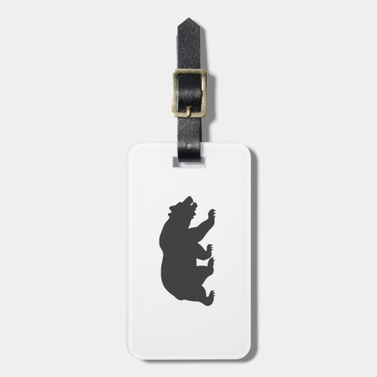 Silhouette Grizzly Bär-Choose background Gepäckanhänger (Vorderseite vertikal)