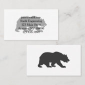 Silhouette Grizzly Bär-Choose background Visitenkarte (Vorne/Hinten)