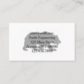 Silhouette Grizzly Bär-Choose background Visitenkarte (Vorderseite)