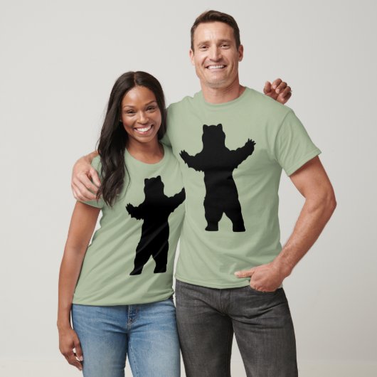 Silhouette Grizzlybär T-Shirt (Unisex)