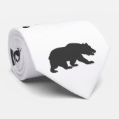 Silhouette Grizzlybisch Bär-Auswählen der Hintergr Krawatte (Gerollt)