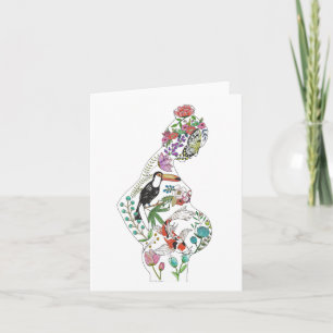 Silhouette Grußkarte Karte