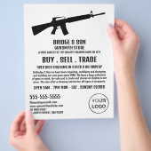 Silhouette, Gunsmith, Werbung in Verkaufsräumen Flyer (Hand)