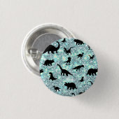 Silhouette Haifischwal Gefälle Sparkle Galax Button (Vorne & Hinten)