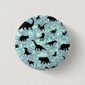 Silhouette Haifischwal Gefälle Sparkle Galax Button (Vorderseite)