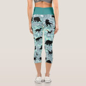 Silhouette Haifischwal Gefälle Sparkle Galax Capri Leggings (Rückseite)