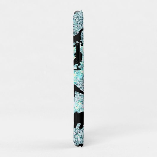 Silhouette Haifischwal Gefälle Sparkle Galax Case-Mate iPhone Hülle (Hinten/Rechts)