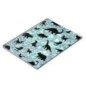 Silhouette Haifischwal Gefälle Sparkle Galax Notizblock (Linke Seite)