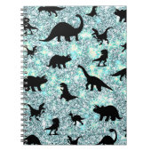 Silhouette Haifischwal Gefälle Sparkle Galax Notizblock (Vorderseite)