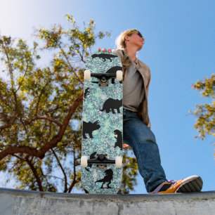 Silhouette Haifischwal Gefälle Sparkle Galax Skateboard