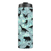Silhouette Haifischwal Gefälle Sparkle Galax Thermosbecher (Vorderseite)