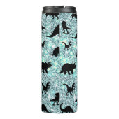 Silhouette Haifischwal Gefälle Sparkle Galax Thermosbecher (Rückseite)